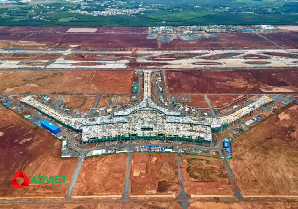 Tiến độ nhà ga sân bay Long Thành sau một năm xây dựng