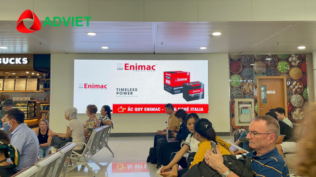 Quảng cáo màn hình LED khu vực phòng chờ sân bay Cam Ranh