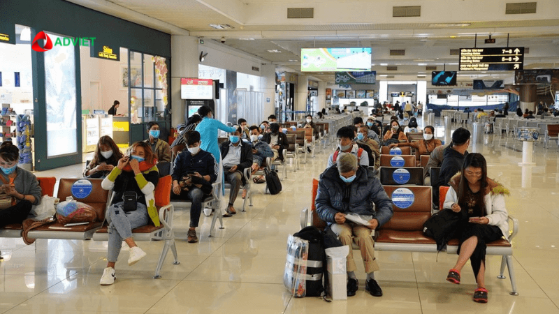 Biển quảng cáo tại khu vực phòng chờ sân bay bay Đà Nẵng