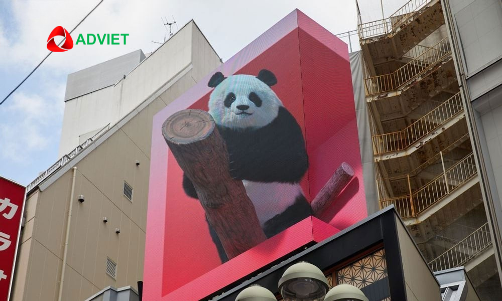 Màn hình 3D Billboard với hiệu ứng thị giác nổi khối, khiến hình ảnh như thoát khỏi mặt phẳng hiển thị