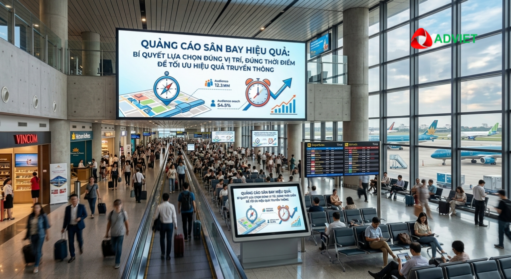 Quảng cáo sân bay hiệu quả: Bí quyết chọn vị trí và thời điểm tối ưu