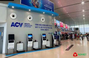 Quảng cáo biển hộp đèn tại khu vực check -in của sân bay Cát Bi
